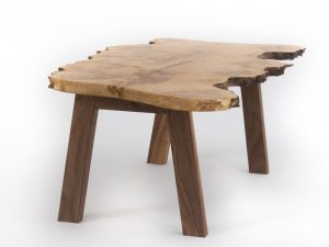 Live edge burr oak coffee table