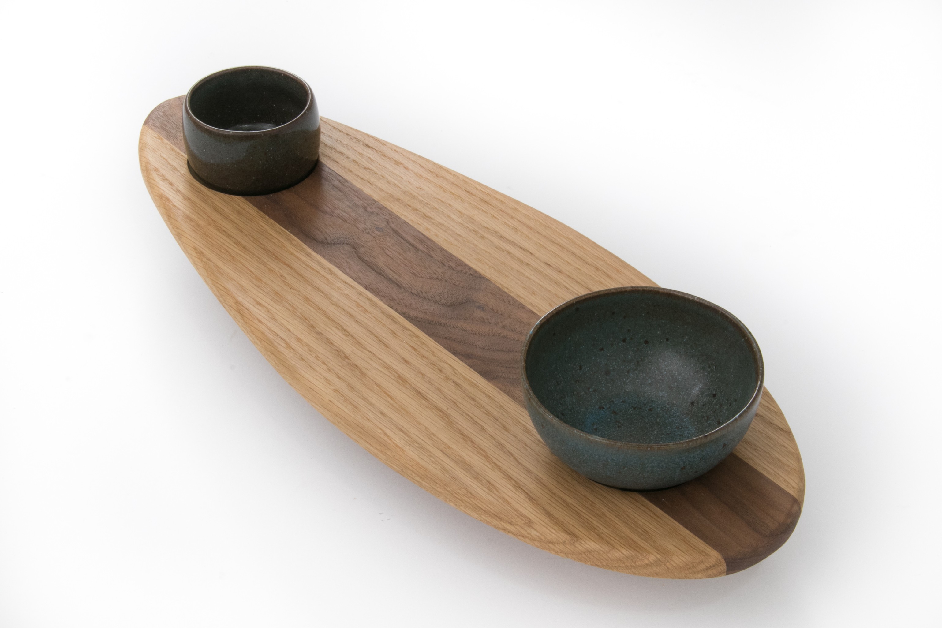 A13A5697 Skaters Oak Food Serving Platter with bowls