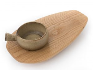 Soup Bowl With Oak Side Board